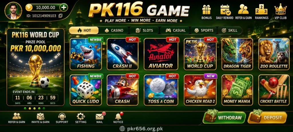 pk116 game